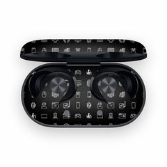 Tech Icons Black OnePlus Nord Buds 2 Skin