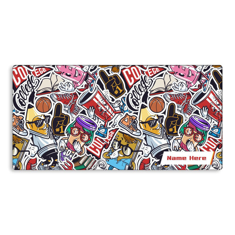 Cartoon Art Custom Name TechMat - Extra Large Mouse Pad