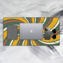 Grunge Retro Tech Mat - Extra Large Office Desk Mouse Pad