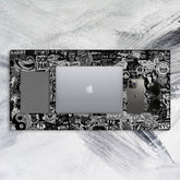 Black Graffiti Tech Mat - Extra Large Office Desk Mouse Pad