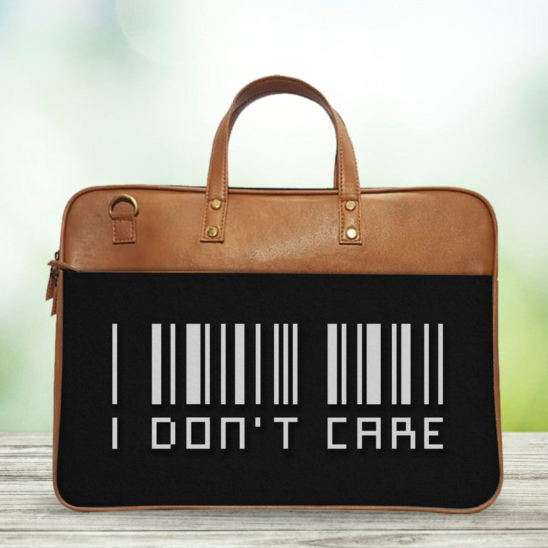 I Don't Care Classic Laptop Bag