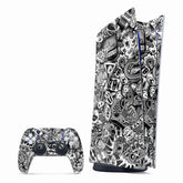 Grey Abstract PlayStation Skin - Skins For PlayStation 5