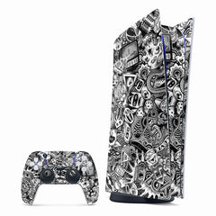Grey Abstract PlayStation Skin - Skins For PlayStation 5