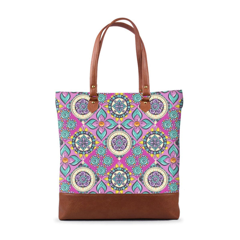 Pink Mandala Tall Tote Bag