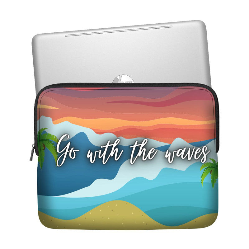 Go With The Waves Laptop Sleeve