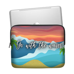Go With The Waves Laptop Sleeve