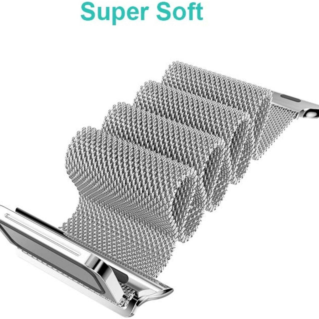 Metal & Silicon Apple Watch Strap 44 45 46 49 MM For iwatch