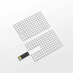 Squares White Pen Drive