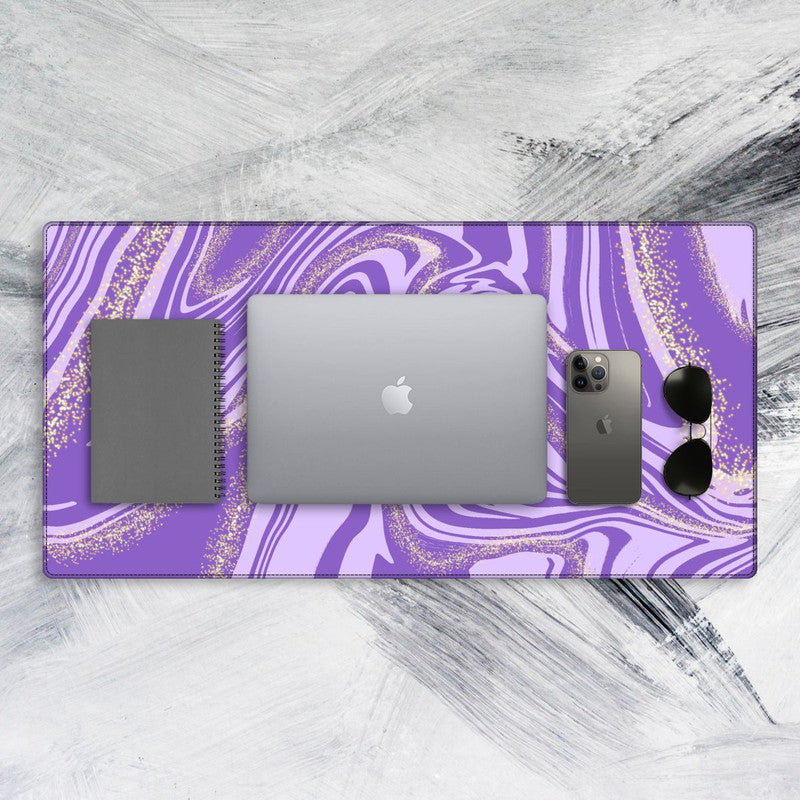Purple Marble Tech Mat - Extra Large Mouse Pad