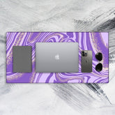 Purple Marble Tech Mat - Extra Large Mouse Pad