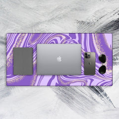 Purple Marble Tech Mat - Extra Large Mouse Pad