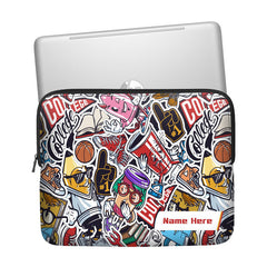Cartoon Art Custom Name Laptop Sleeve
