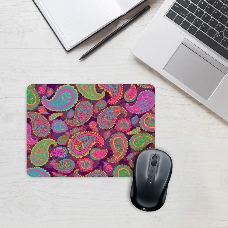 Purple Floral Mandala Mouse Pad