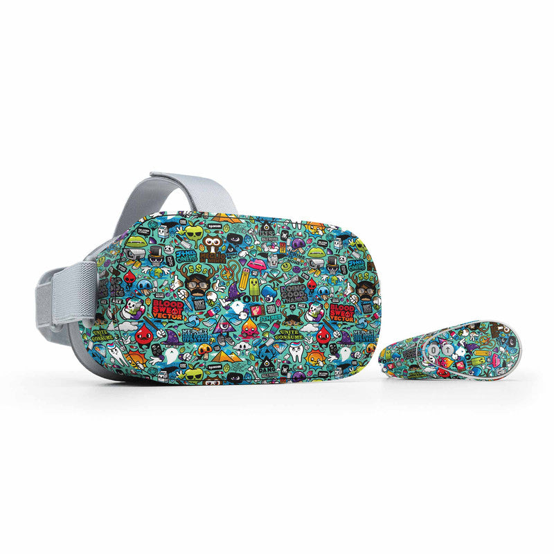 Blue Abstract Skin For Meta Oculus Quest 3 VR