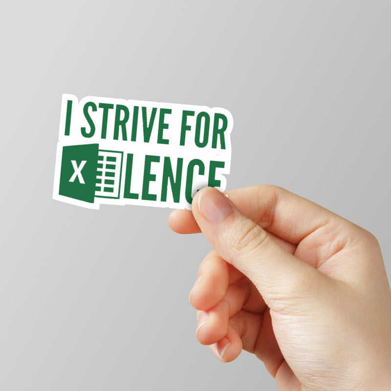 Excellence Laptop Sticker