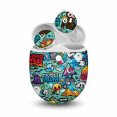 Blue Abstract Skin For Pixel Buds A-Series