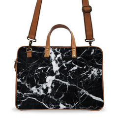 Black Marble Deluxe Laptop Bag