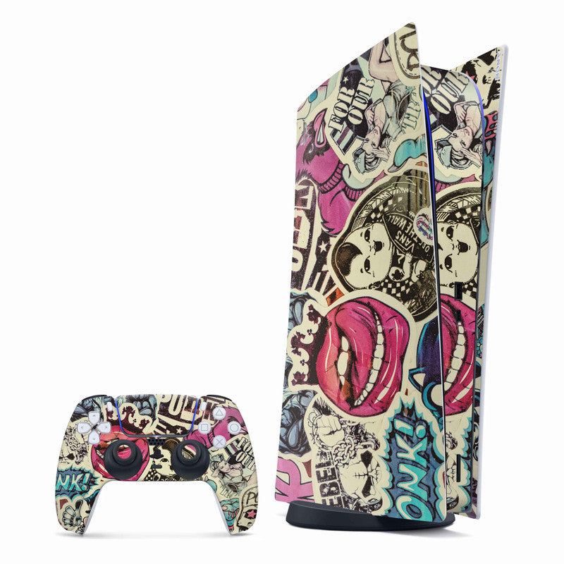 Vintage Punk PlayStation Skin - Skins For PlayStation 5