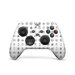 Tech Icons White Joystick Controller Skin