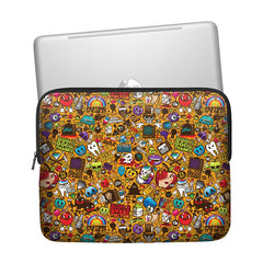 Olive Yellow Abstract Laptop Sleeve