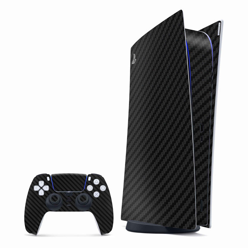 Black Carbon PlayStation Skin - Skins For PlayStation 5 Slim