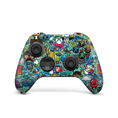 Blue Abstract Joystick Controller Skin