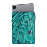 Flowy Custom Name iPad Sleeve
