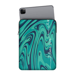 Flowy Custom Name iPad Sleeve