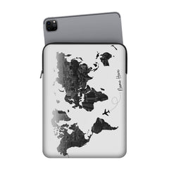 All Over The World Custom Name iPad Sleeve
