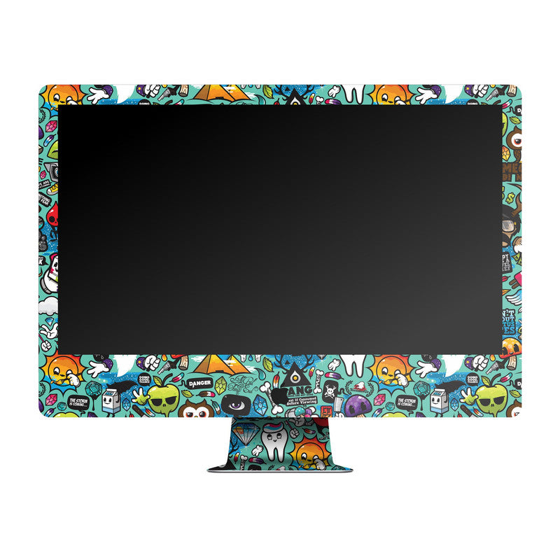 Blue Abstract Apple iMac Skin