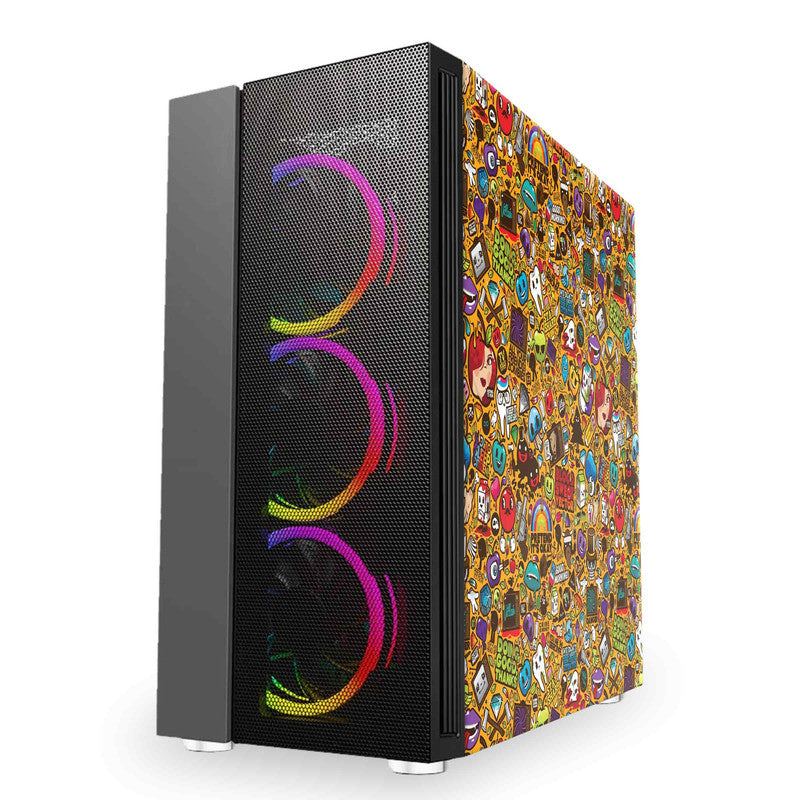 Olive Yellow Abstract CPU Wrap