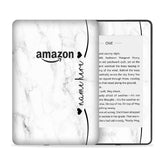 White Marble Custom Name Skin For Kindle