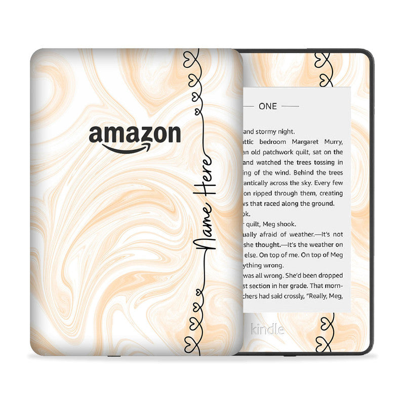 Liquid Peach Custom Name Skin For Kindle