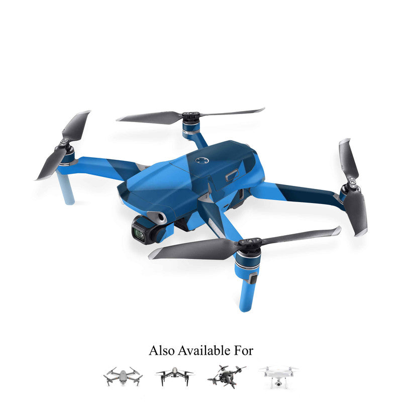 Rectangular Patterns Blue Drone Skin