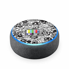 Echodot White Abstract Skin