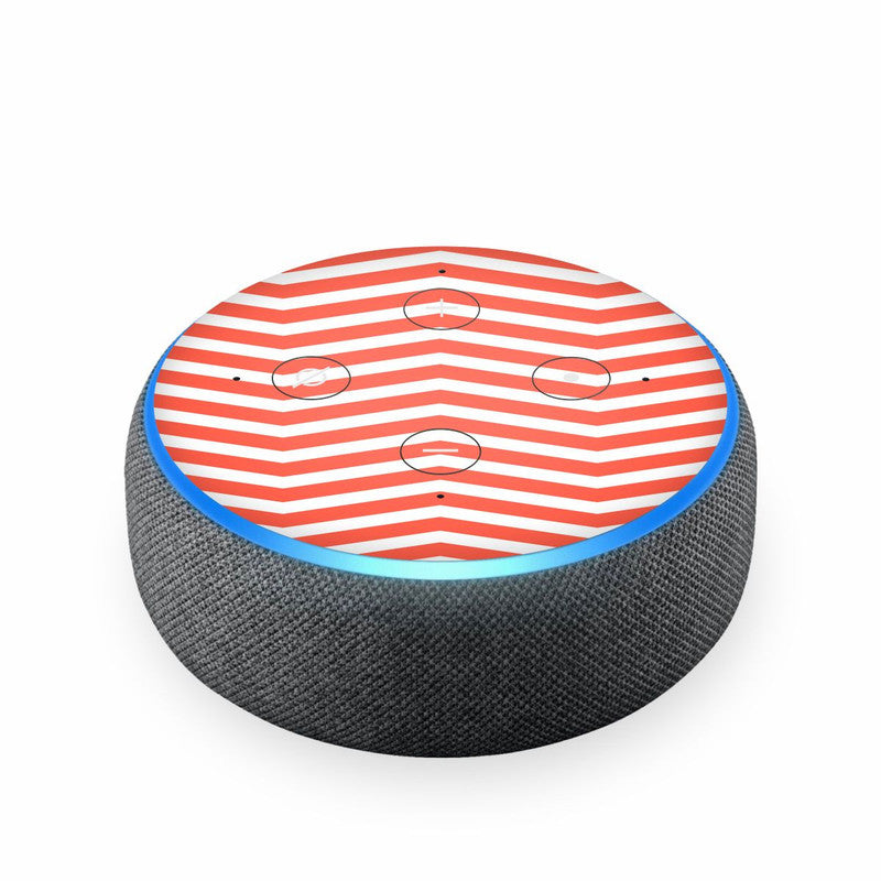 Echodot Wave Red Skin