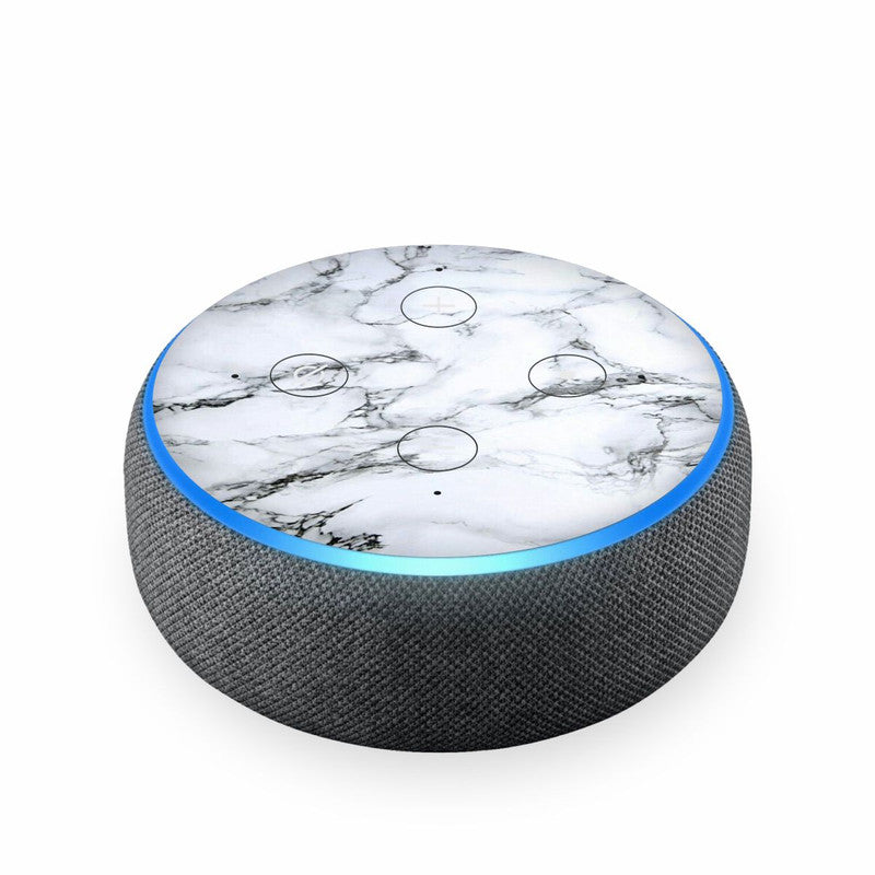 Echodot White Marble Skin