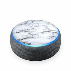 Echodot White Marble Skin
