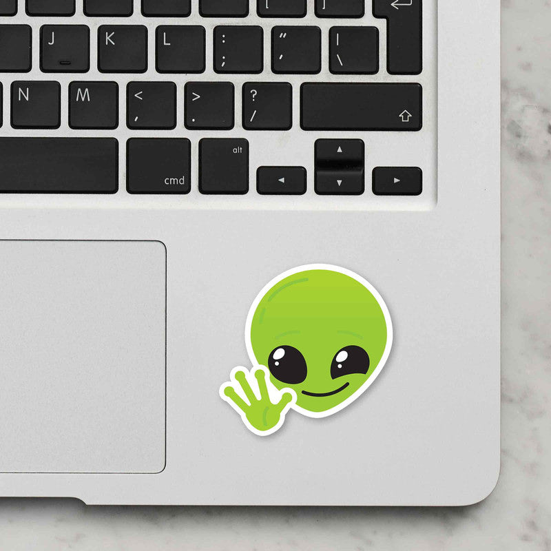 Hello Alien Laptop Sticker
