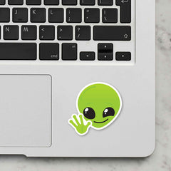 Hello Alien Laptop Sticker