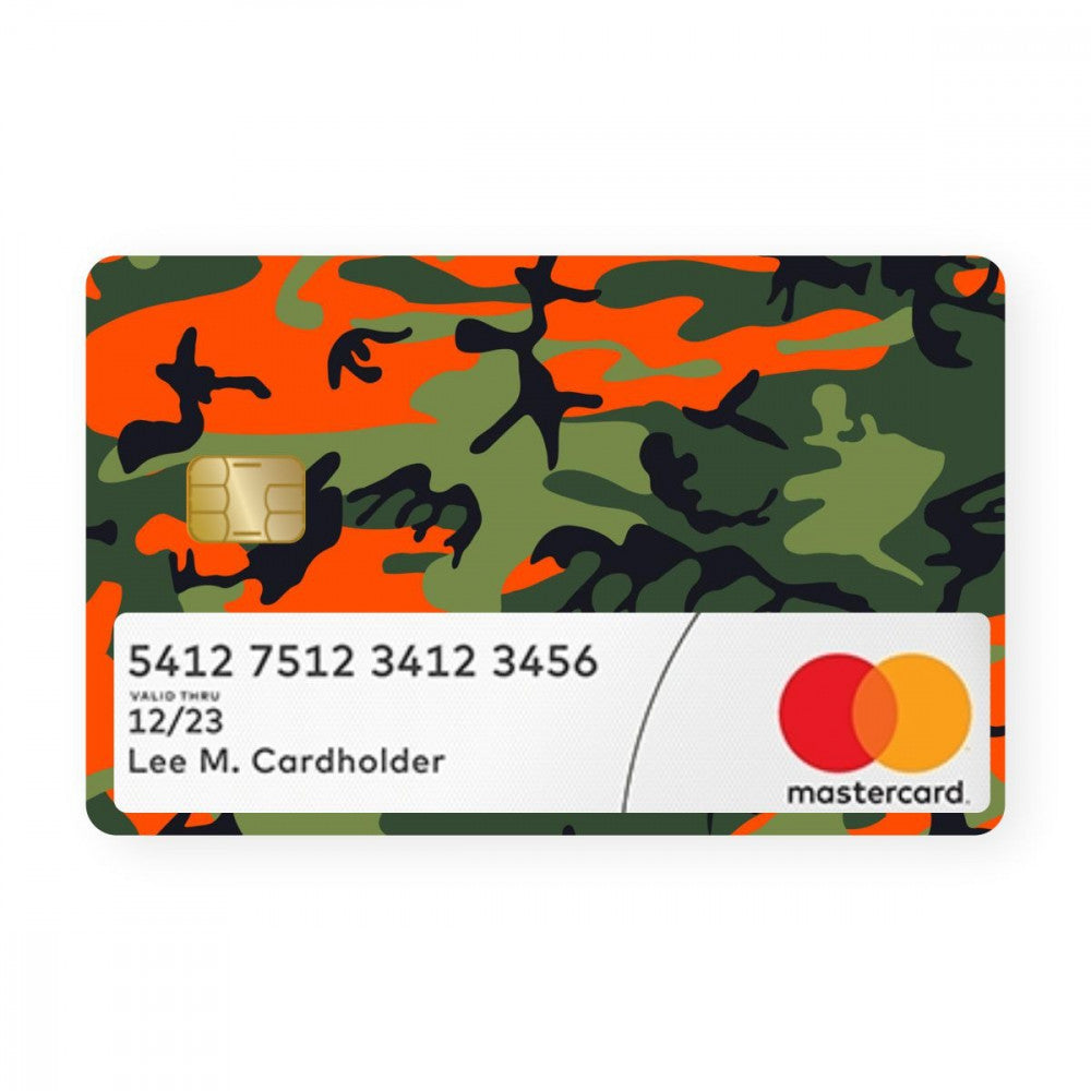 Orange Camo With Window Card