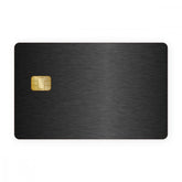 Black Metal Brush Card - WrapCart Debit Card Skins