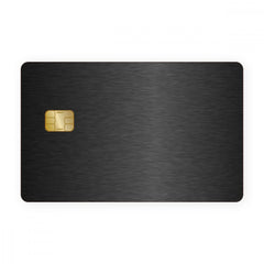 Black Metal Brush Card - WrapCart Debit Card Skins