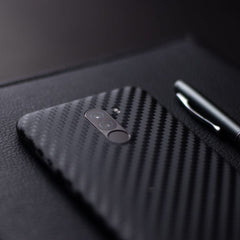 Black Carbon Fibre Mobile Skin