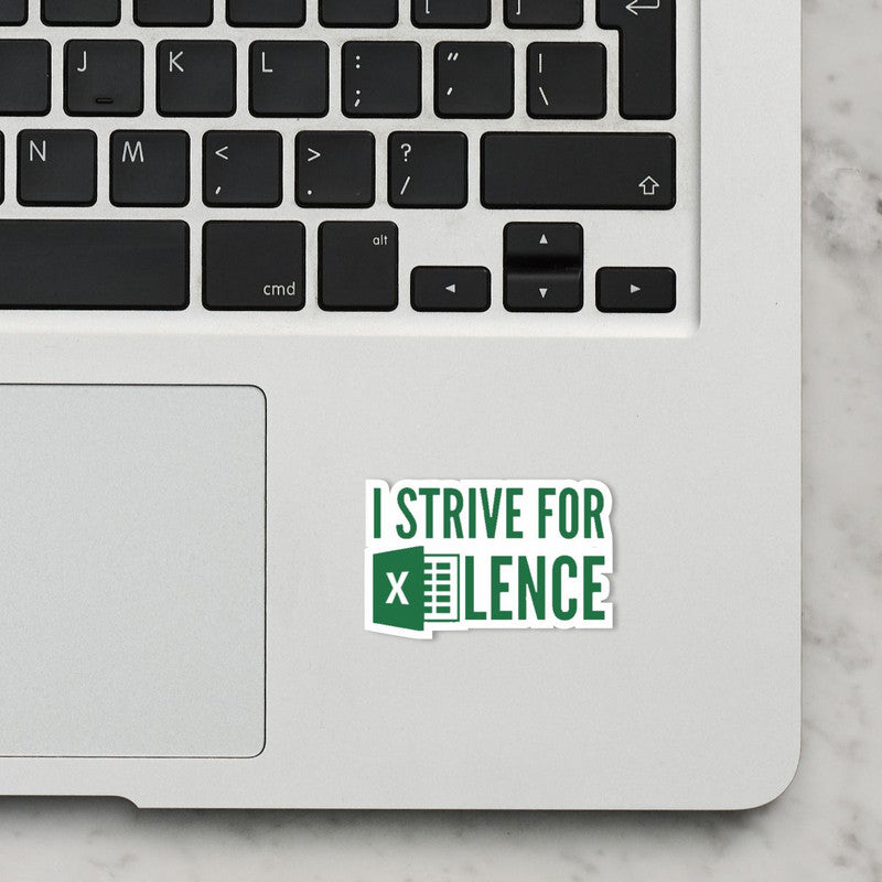 Excellence Laptop Sticker