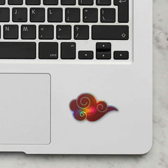 Cloudy Holographic Laptop Sticker