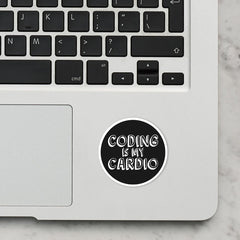 Coding Is Cardio Laptop Sticker