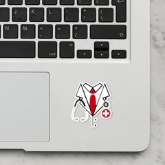Doctor Coat Laptop Sticker