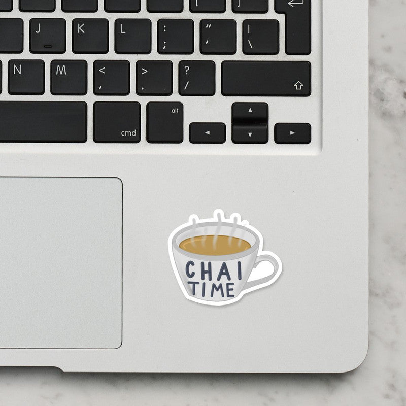 Chai Time Laptop Sticker