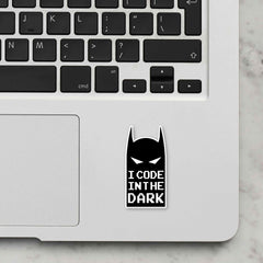 I Code In The Dark Laptop Sticker